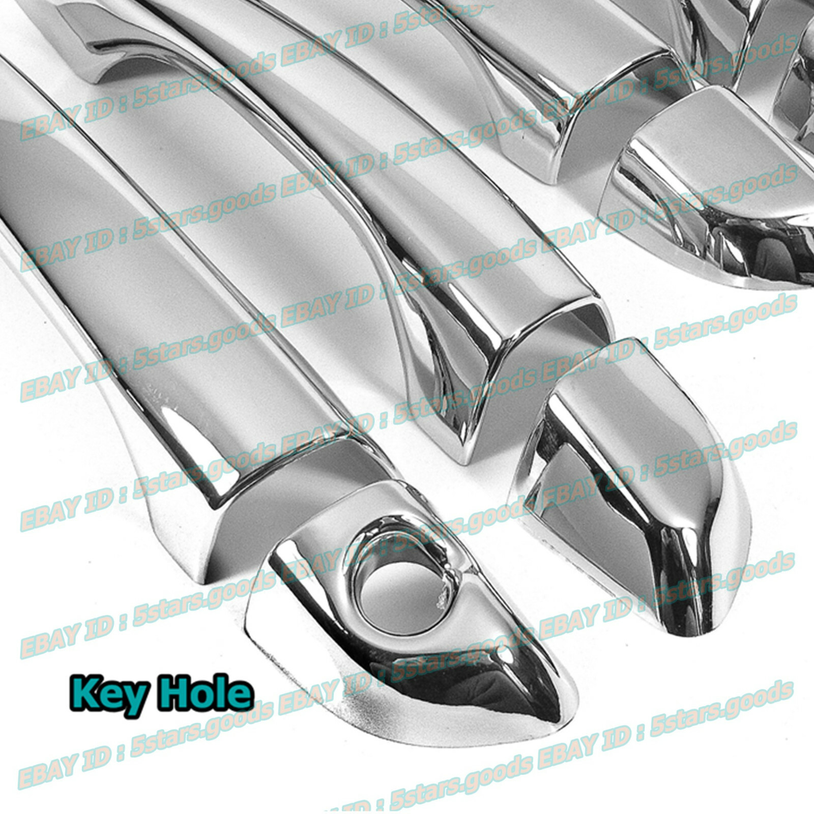 Set For 2018 2019 20 21 2022 Hyundai Accent Chrome Side Door Handle Covers Trims