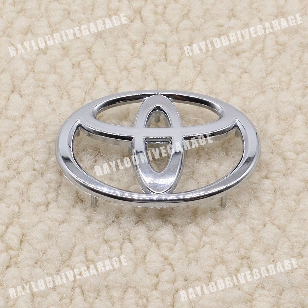 3D CHROME SILVER STEERING WHEEL EMBLEM CLIP-ON REPLACEMENT FOR TYT UNIVERSAL CAR