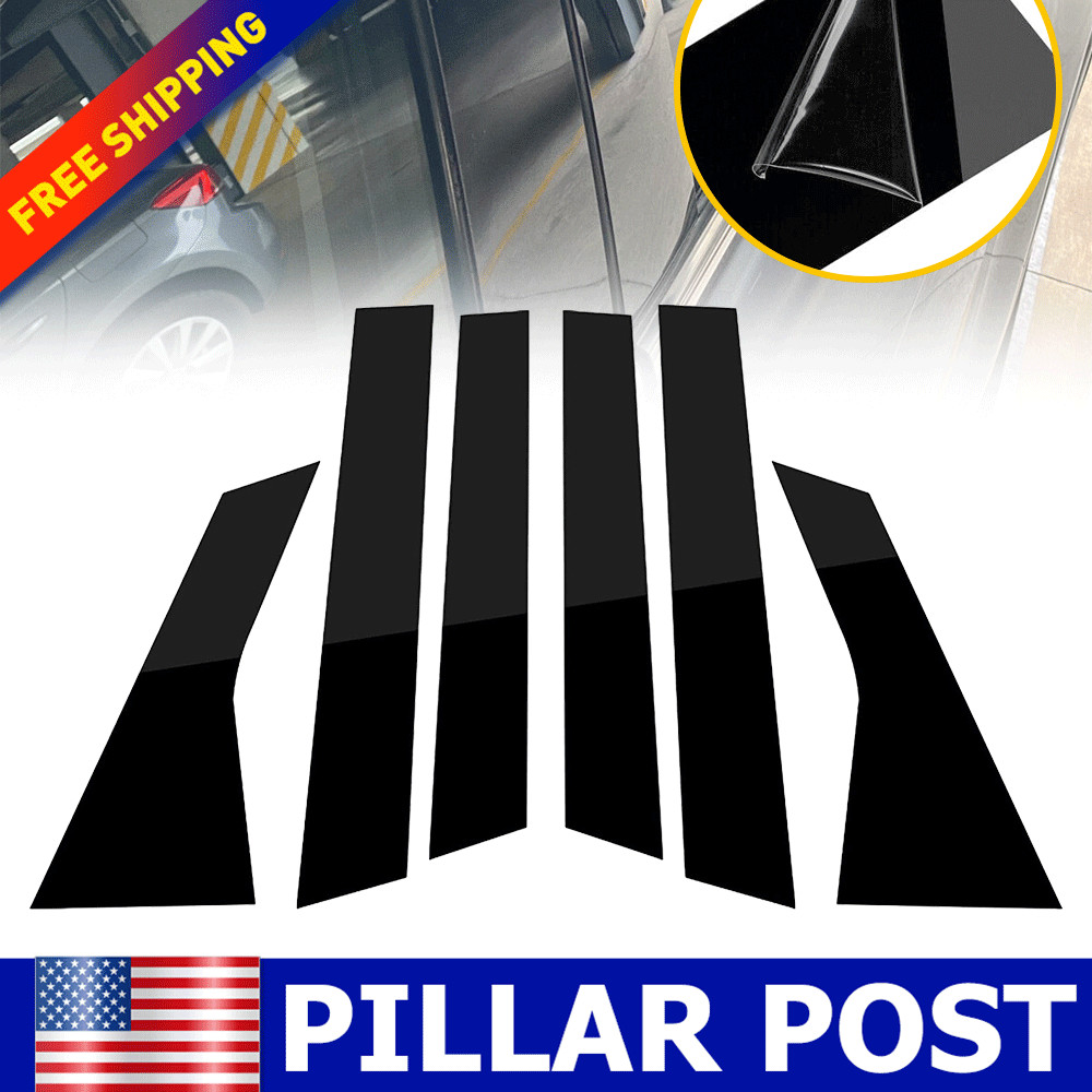 For Honda Accord 2018-2020 Black Pillar Posts Window Door Trims Covers Set 18-20