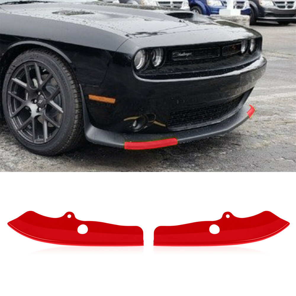 for Dodge Challenger 2015+ Front Bumper Lip Splitter Protector Cover Trim Decor