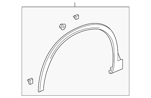 Genuine GM Front Driver Side Wheel Opening Molding 84764028