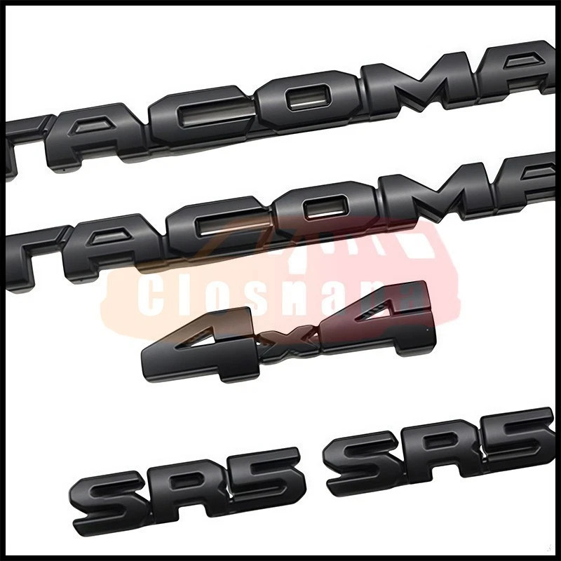 Emblem Overlay Door Side Badge Fit For 2024-2025 Tacoma SR5 4×4 Nameplate letter