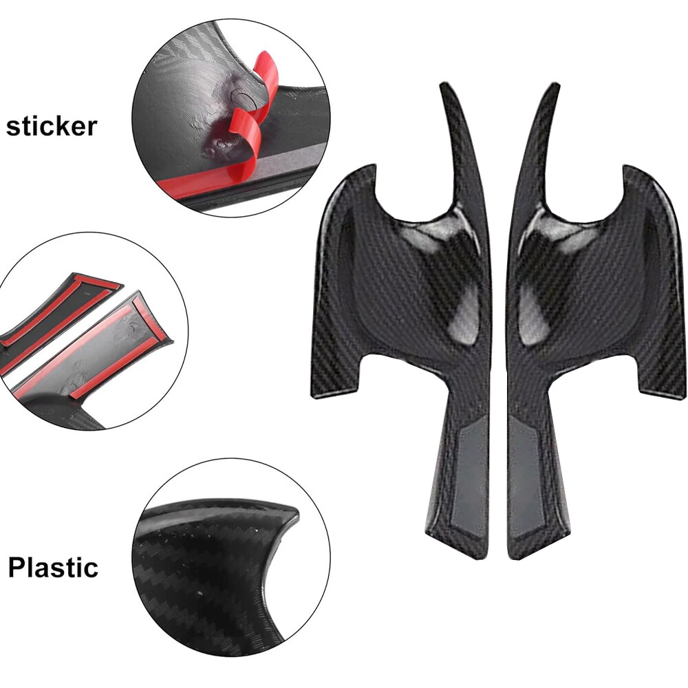 4X For TOYOTA Camry 2018-2023 Carbon Fiber Outside Door Handle Bowl Cover Trim