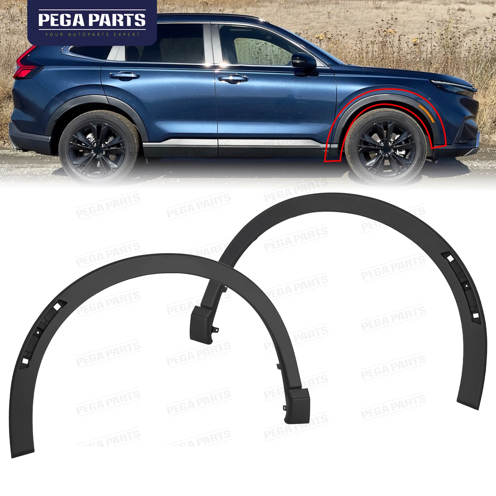 For 2023-2025 Honda CR-V Front Left Right Wheel Fender Flare Molding Trim w/Clip