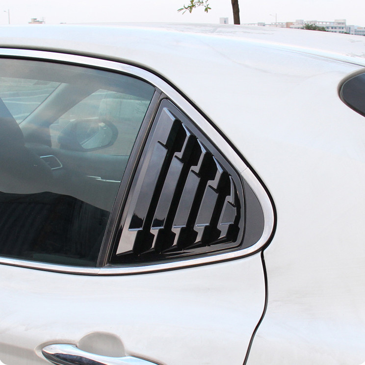 For Toyota Camry 2018-2024 Bright Black Window Louvers Rear Vent Cover Trim