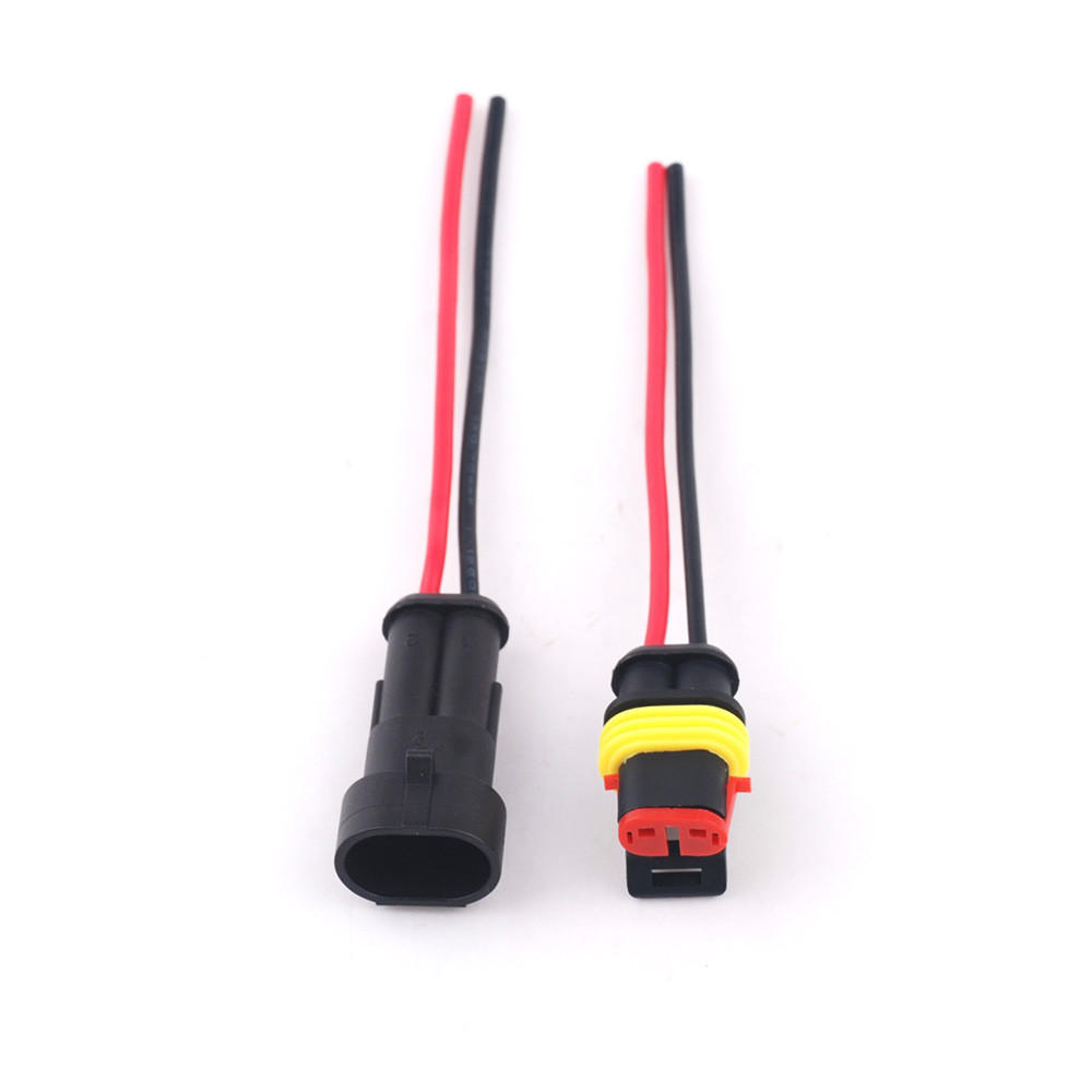 20pc 2 Pin Way Plug Car Electrical Connector Wire Cable Automotive Waterproof