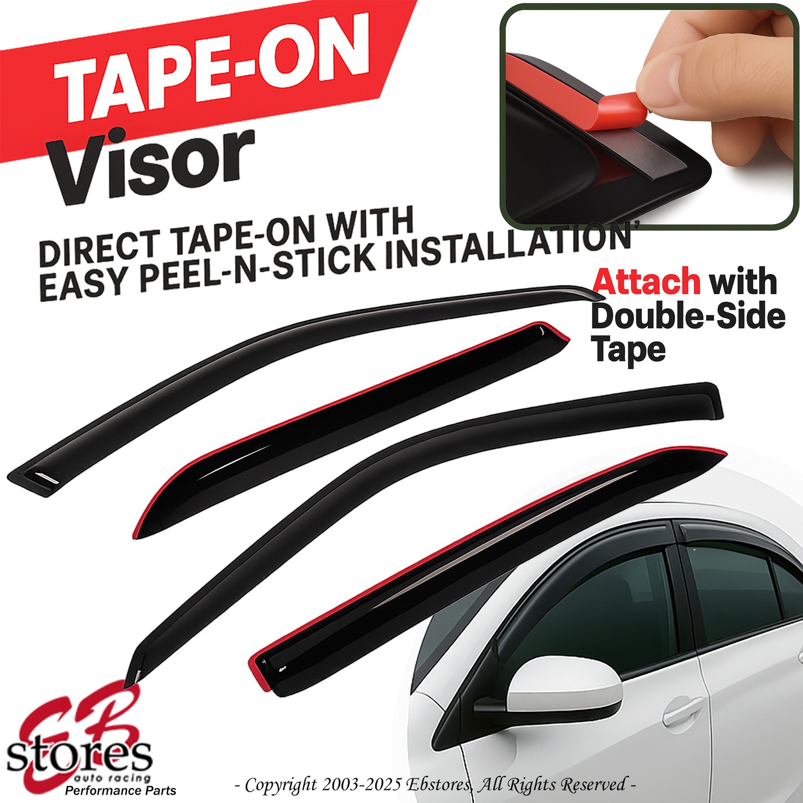 Vent Shade Window Visors For Honda Odyssey 05-10 2005-2010 LX EX EX-L 4pcs