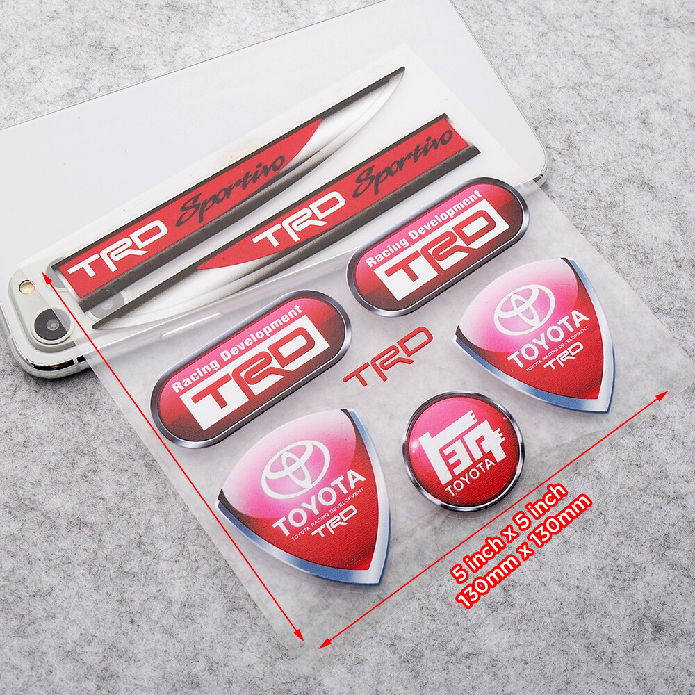 Toyota TRD Sportivo Racing Energy Medal Car Logo Sticker Vinyl Decal Decor Red