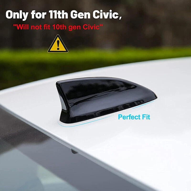 Exterior Shark Fin Antenna Cover For Honda Civic 11th 2022-2023 Sedan Hatchback
