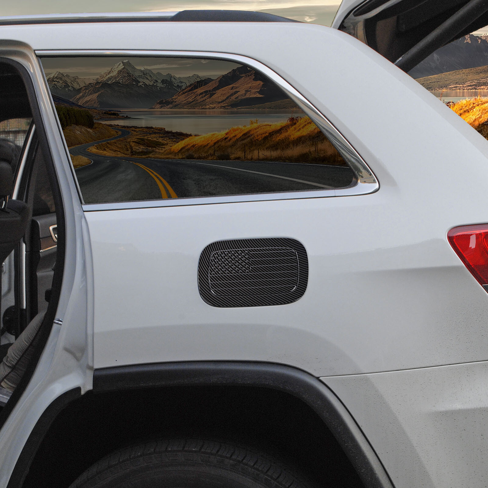 ✅Car Gas Cap Fuel Filler Door Gas Tank Door Cover For Jeep Grand Cherokee 11-20