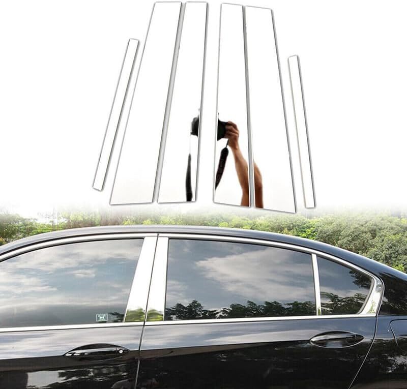 6X Chrome Pillar B Posts Door Trim Cover Window For Honda Accord 2013 14 15-2017
