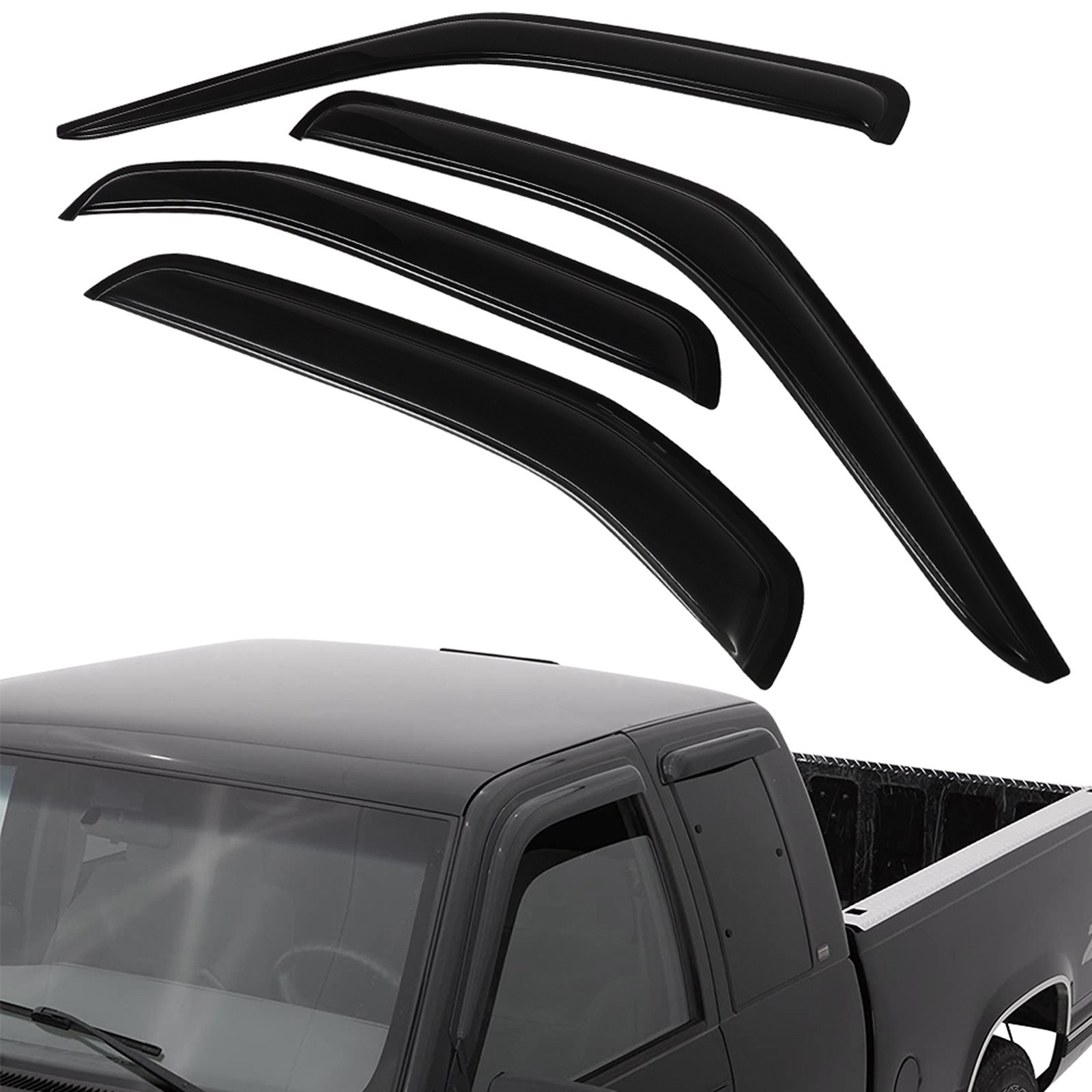 Window Visor Vent Rain Shades Guards Deflectors For 2000-2004 Nissan Xterra