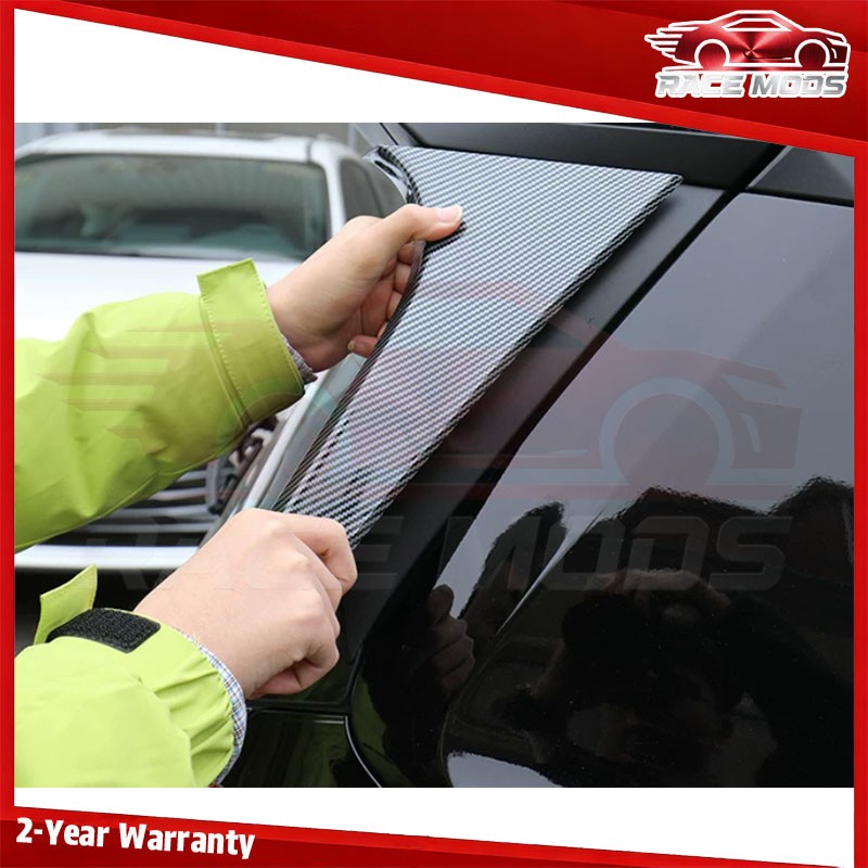 Black silver Rear Window Side Spoiler Cover Trim set For Toyota Rav4 XA60 2026