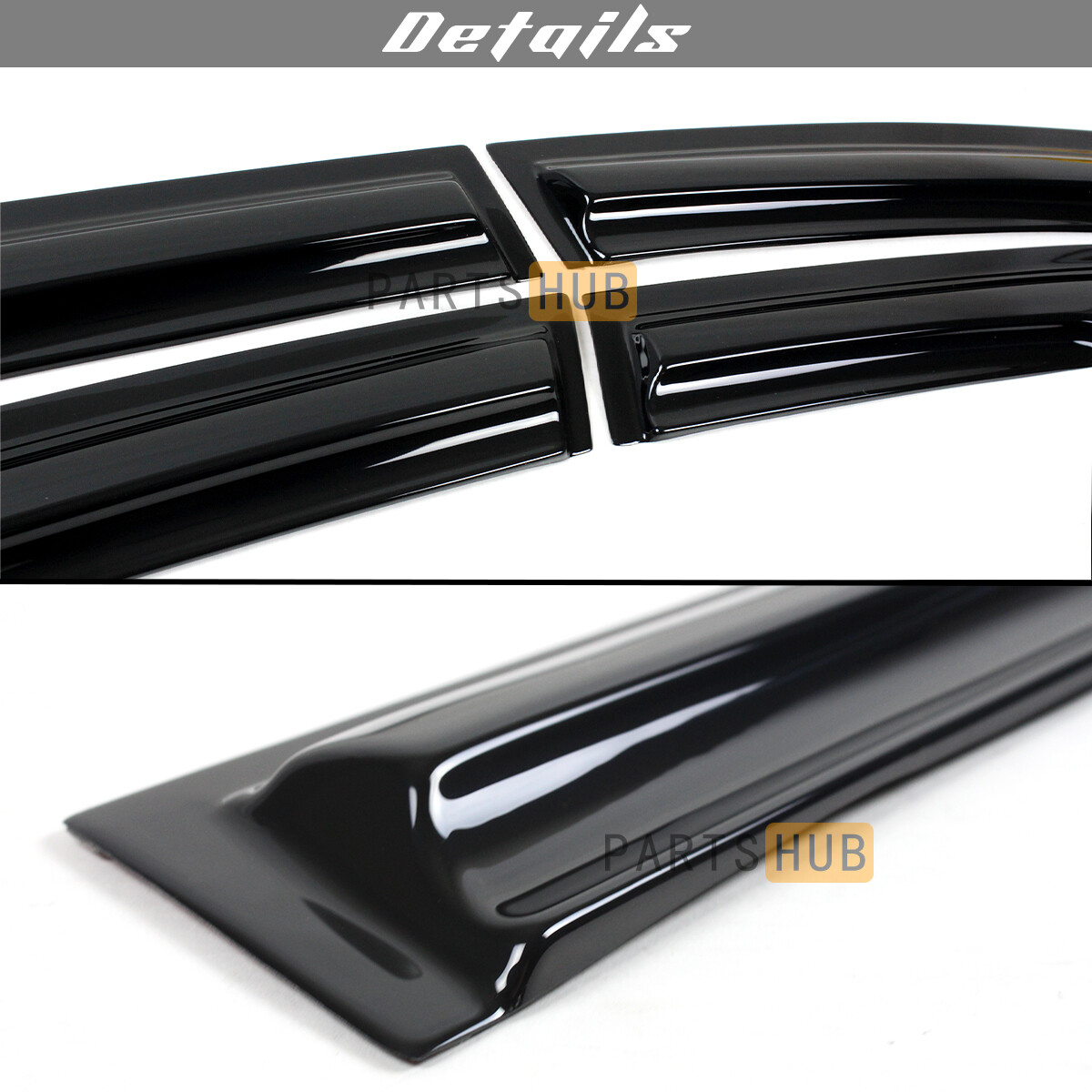 For 2013-2018 Nissan Altima JDM 3D Wavy Mugen Style Window Visors Rain Guards