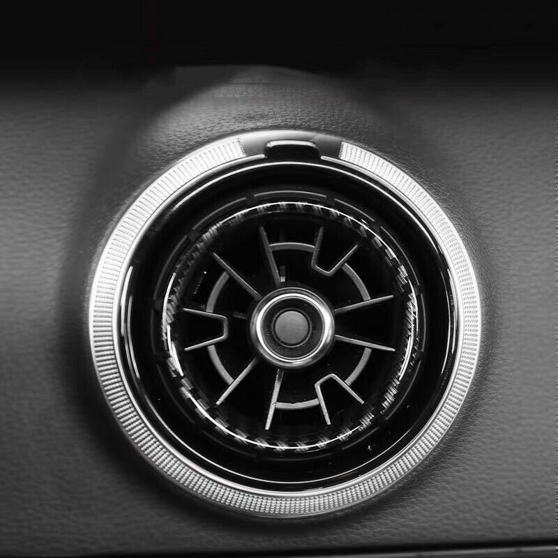 For Audi A3 8V 2013-2019 Carbon Fiber Color Front Air Vents Frame Circles Cover