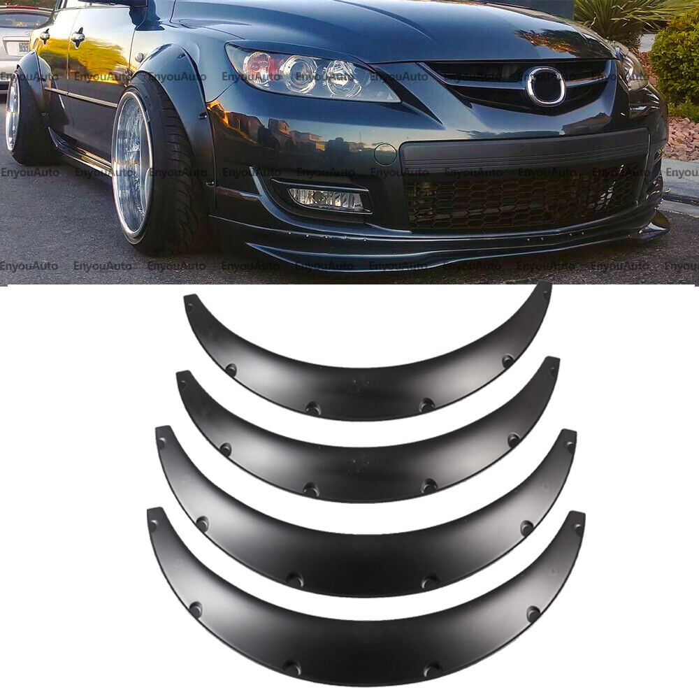 For Mazda Universal Fender Flares Wheel Extra Arches Wide Body Kit 35″