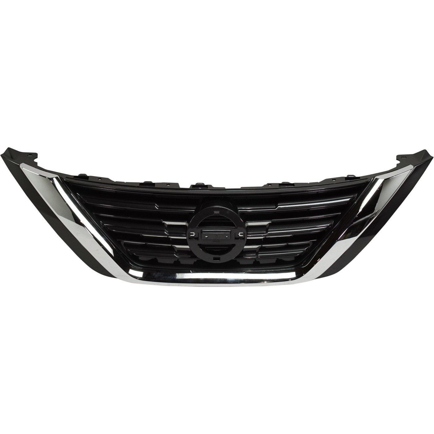Grille For 2016-2018 Nissan Altima Chrome Shell with Painted Silver Gray Insert