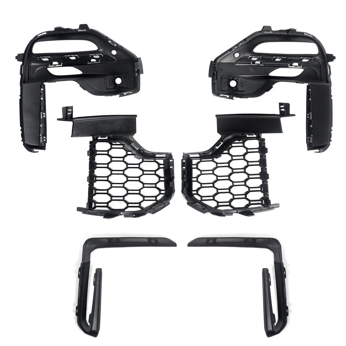 Gloss Black Front Bumper Side Fog Light Grille Cover For BMW X5 G05 2019-2023 20