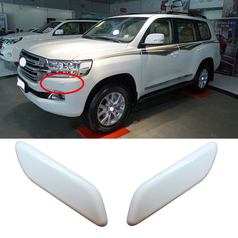 For Toyota Land Cruiser 2016-21 Pearl White Washer Headlight cleaning cover cap