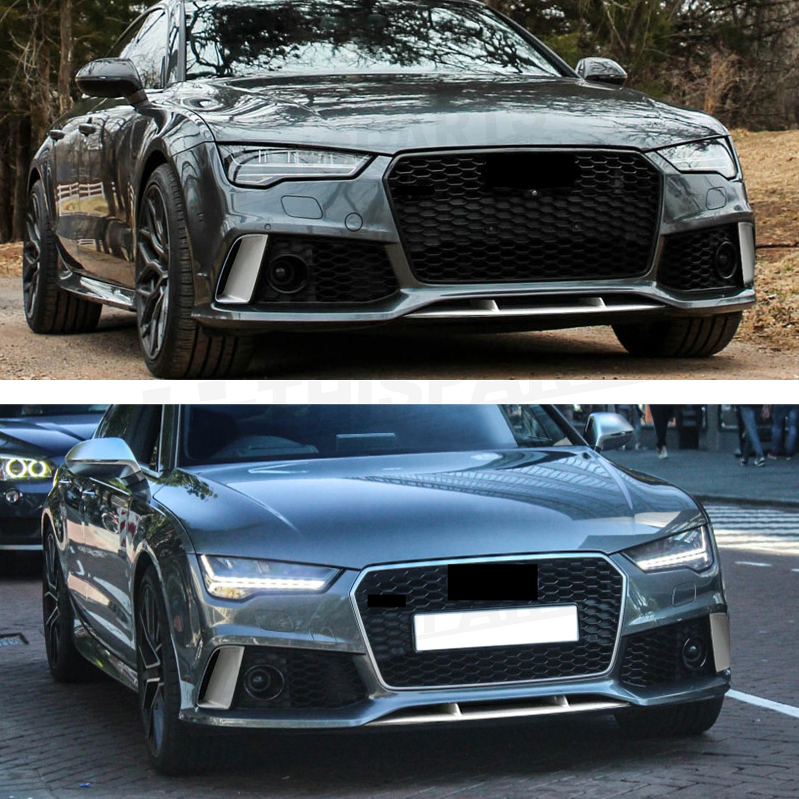 Bumper Body Kit For 2016-2018 Audi A7 S7 Upgrade To RS7 Renn Racing Sport Style