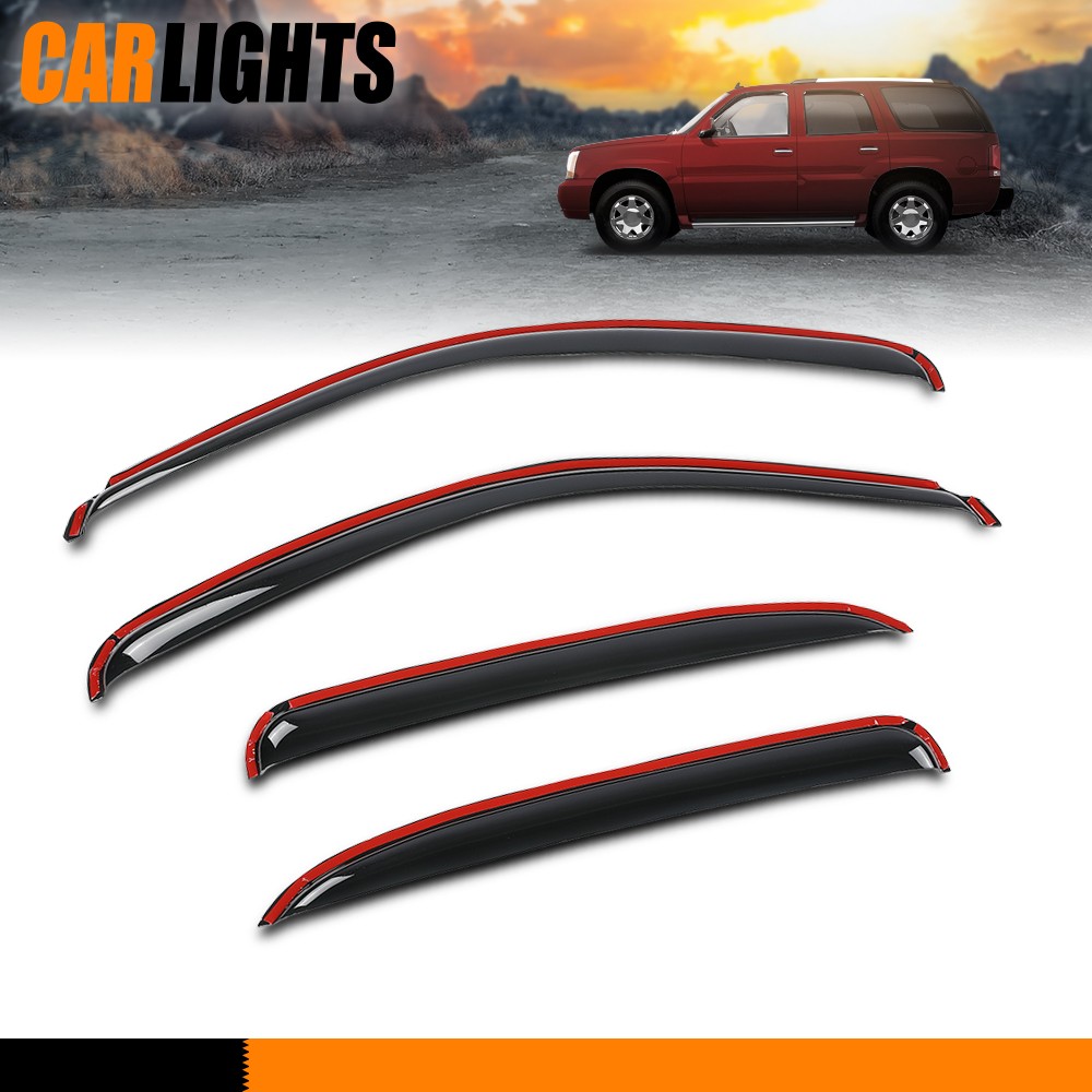 Fit For Tahoe Yukon Escalade 2000-2006 In-Channel Smoke Window Vent visors
