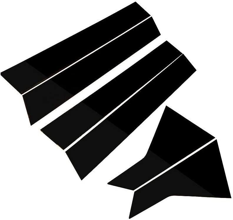 6Pcs Piano Black Door Window B-Pillar Posts Cover Trim For 2016-2020 Honda Civic
