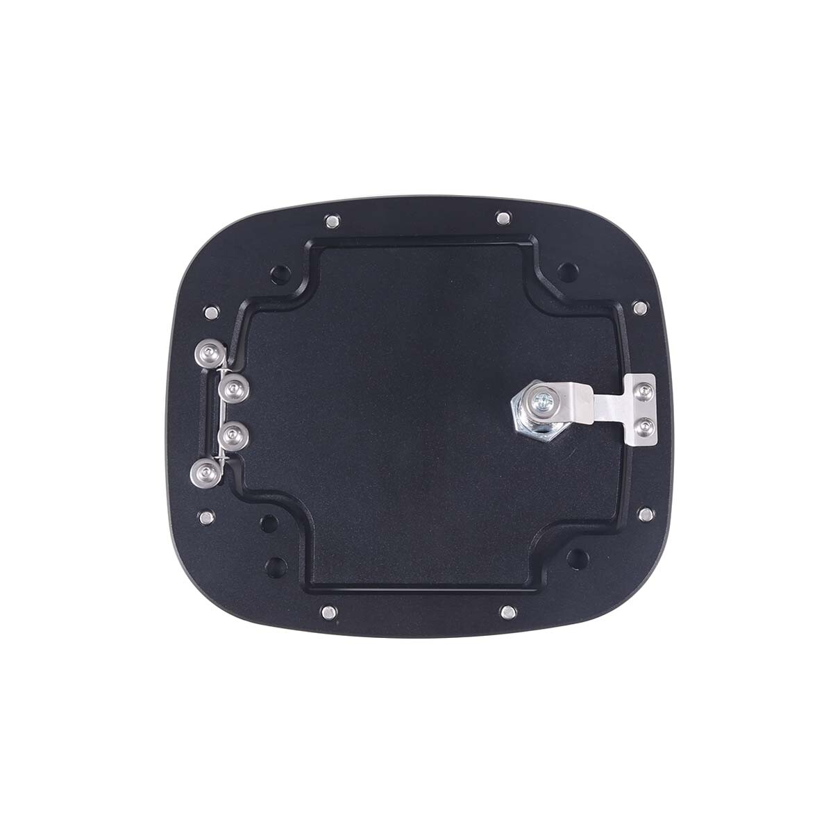 Locking Fuel Door Gas Tank Cap Cover ALUMINUM Black Fit For FJ Cruiser 2007-2014