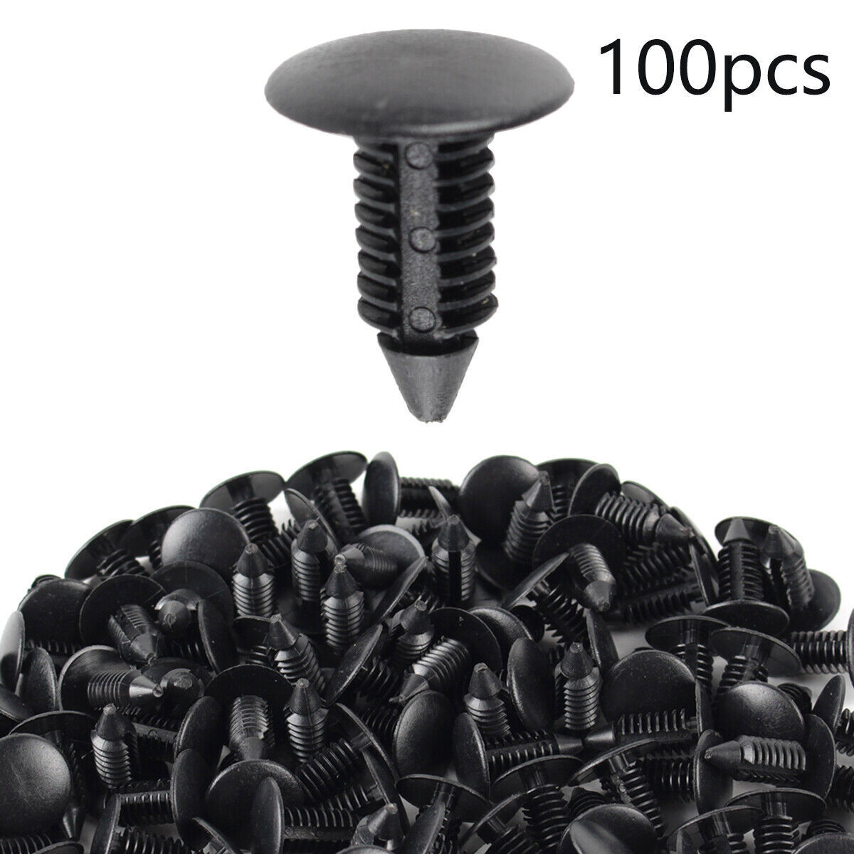 100x Push Type Clip Plastic Retainer Bumper Fender X-Mas Tree Rivet Fit 9mm Hole