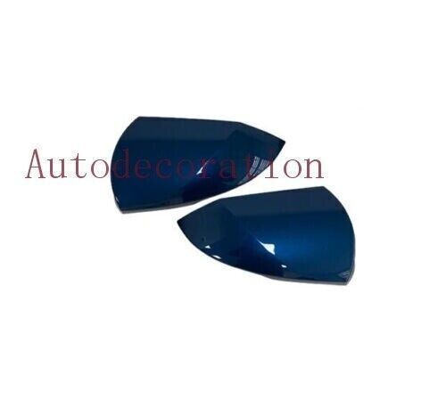 Blue ABS Car Side Mirror Cover Cap Replace For Hyundai Elantra 21-23 Gloss 2X