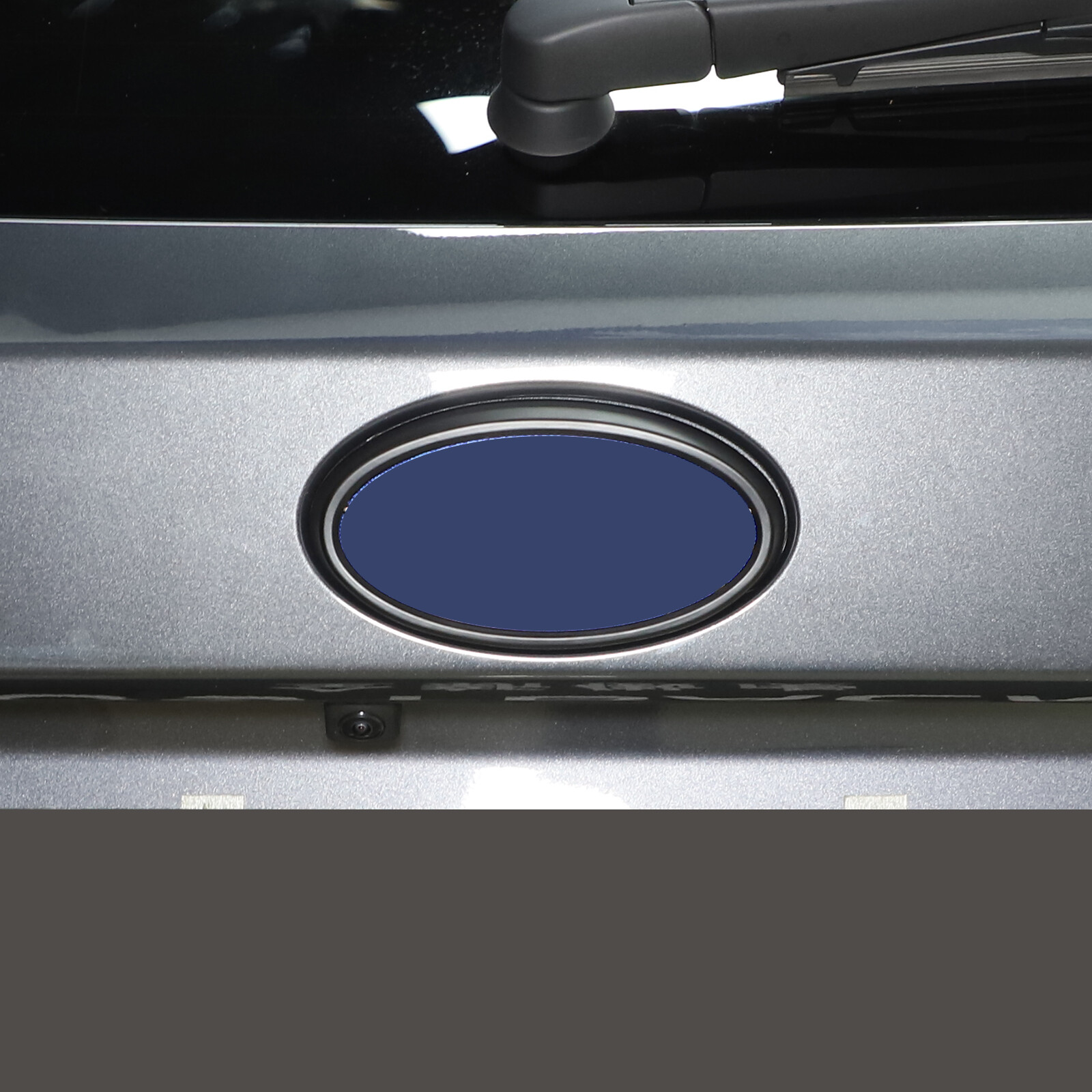 Matt Black Front & Rear Emblem Overlay Ring Molding For Subaru Outback 2022-2024