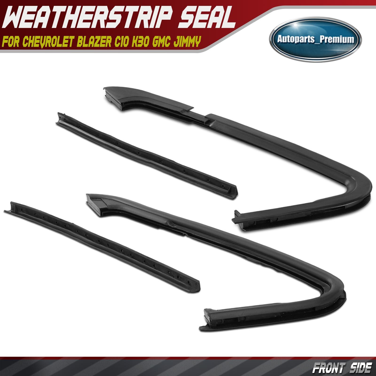 4Pcs Front Vent Window Seal Weatherstrip for Chevrolet Blazer C10 K30 GMC Jimmy