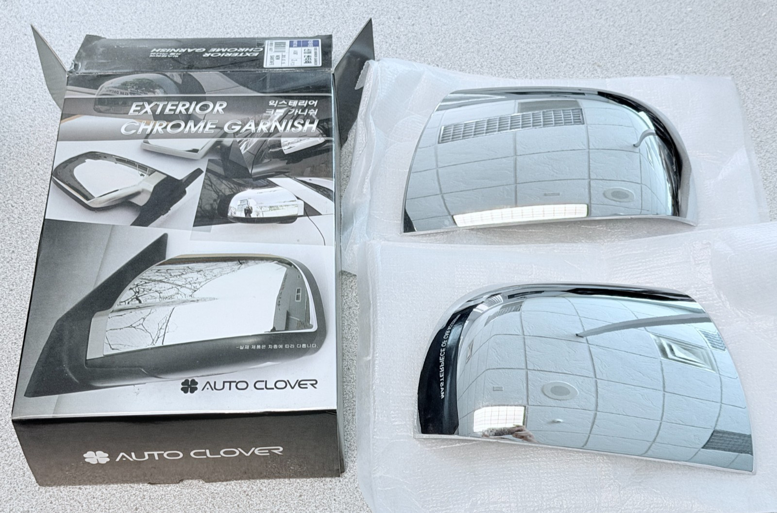 For Hyundai Santa Fe 2007-12 Chrome Rear View Door Mirror Moulding Cover trim 2X