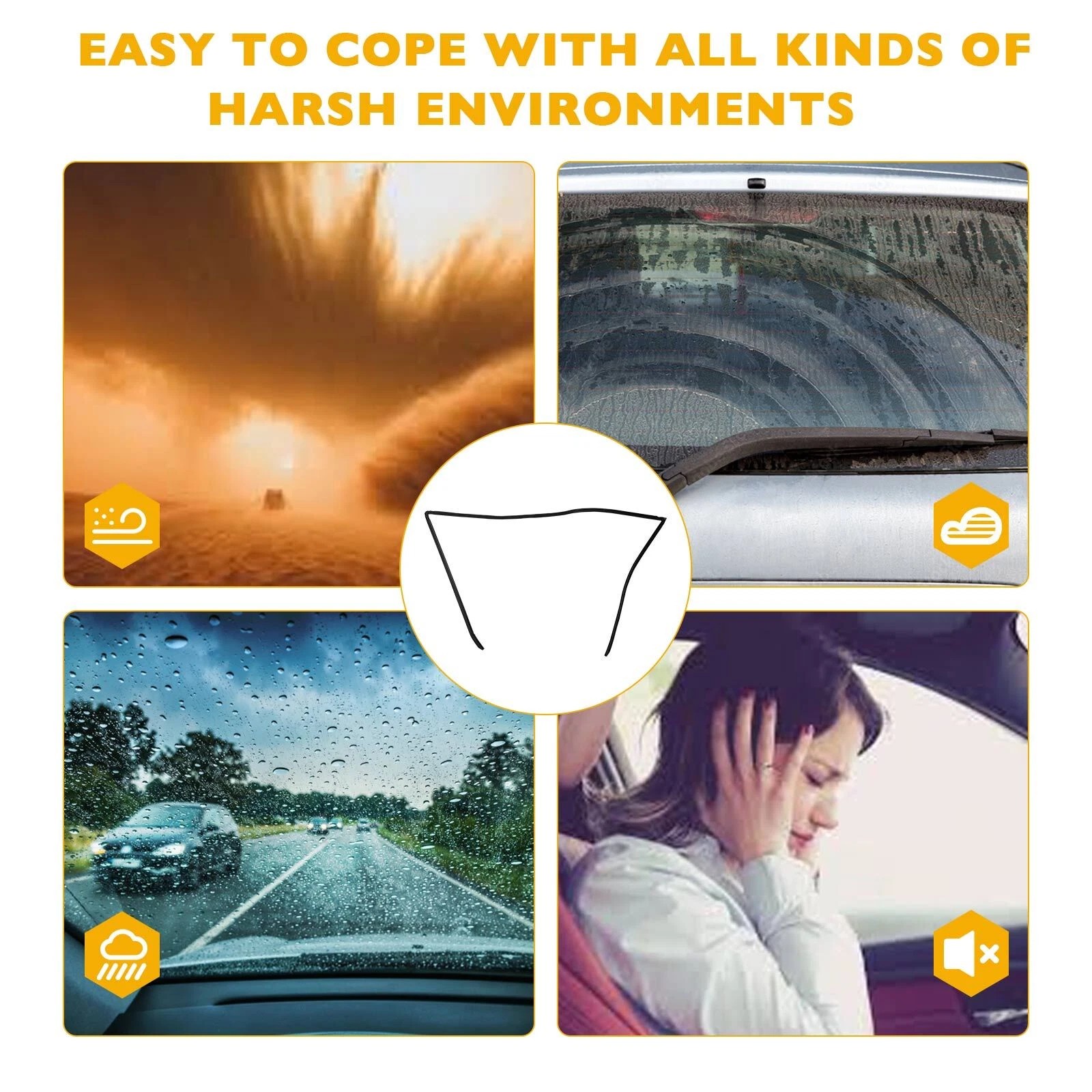 Rear Windshield Upper Moulding Trim Seal Fit 2004-2010 BMW 5 Series 51317027916