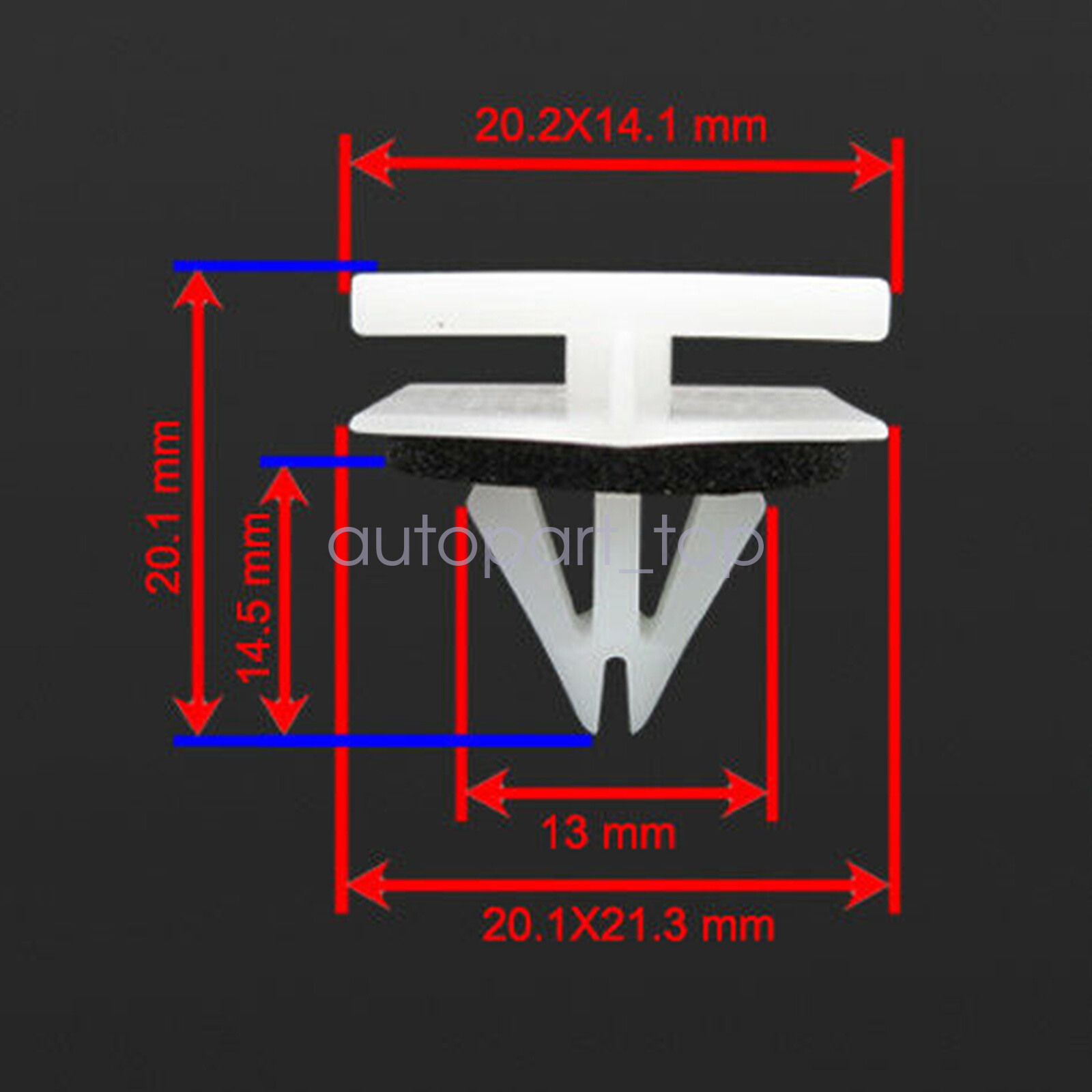 100 Nylon Panel Moulding Clips for Chevy Avalanche 2002 Cladding High Quality