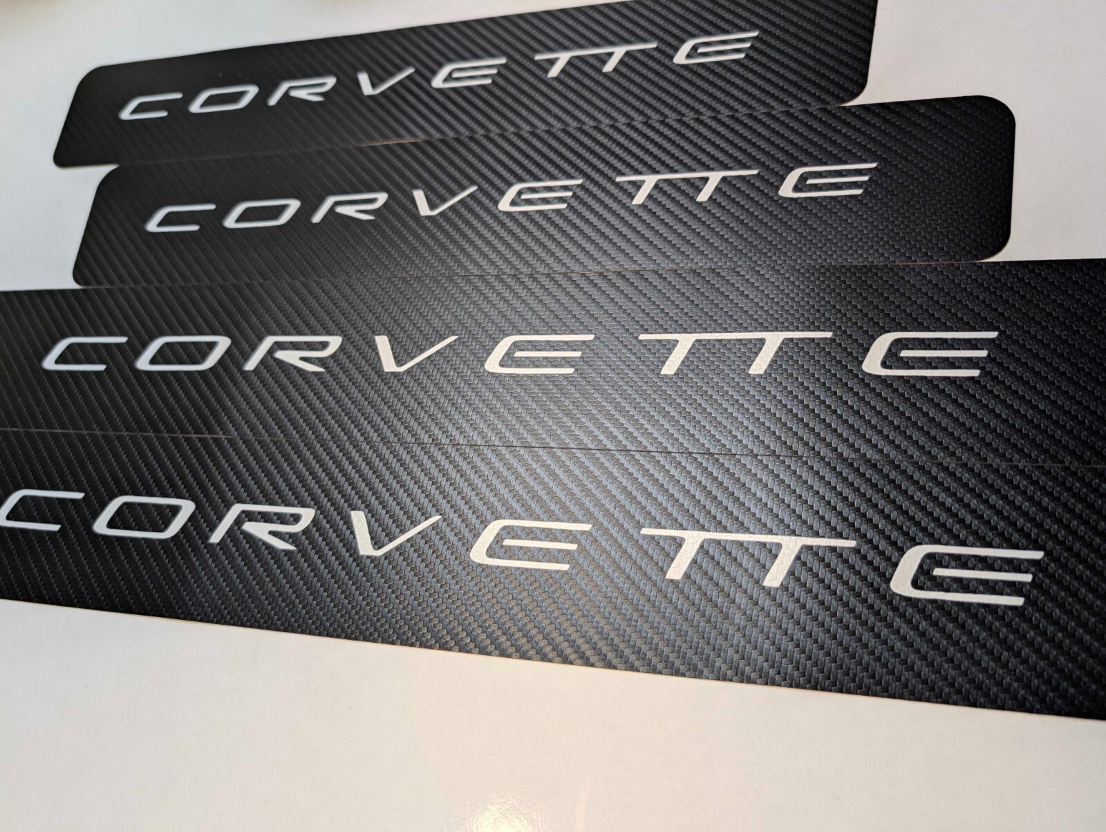 4Pcs Car Threshold Strip Door Plate Sill Scuff Cover Stickers for CORVETTE C5