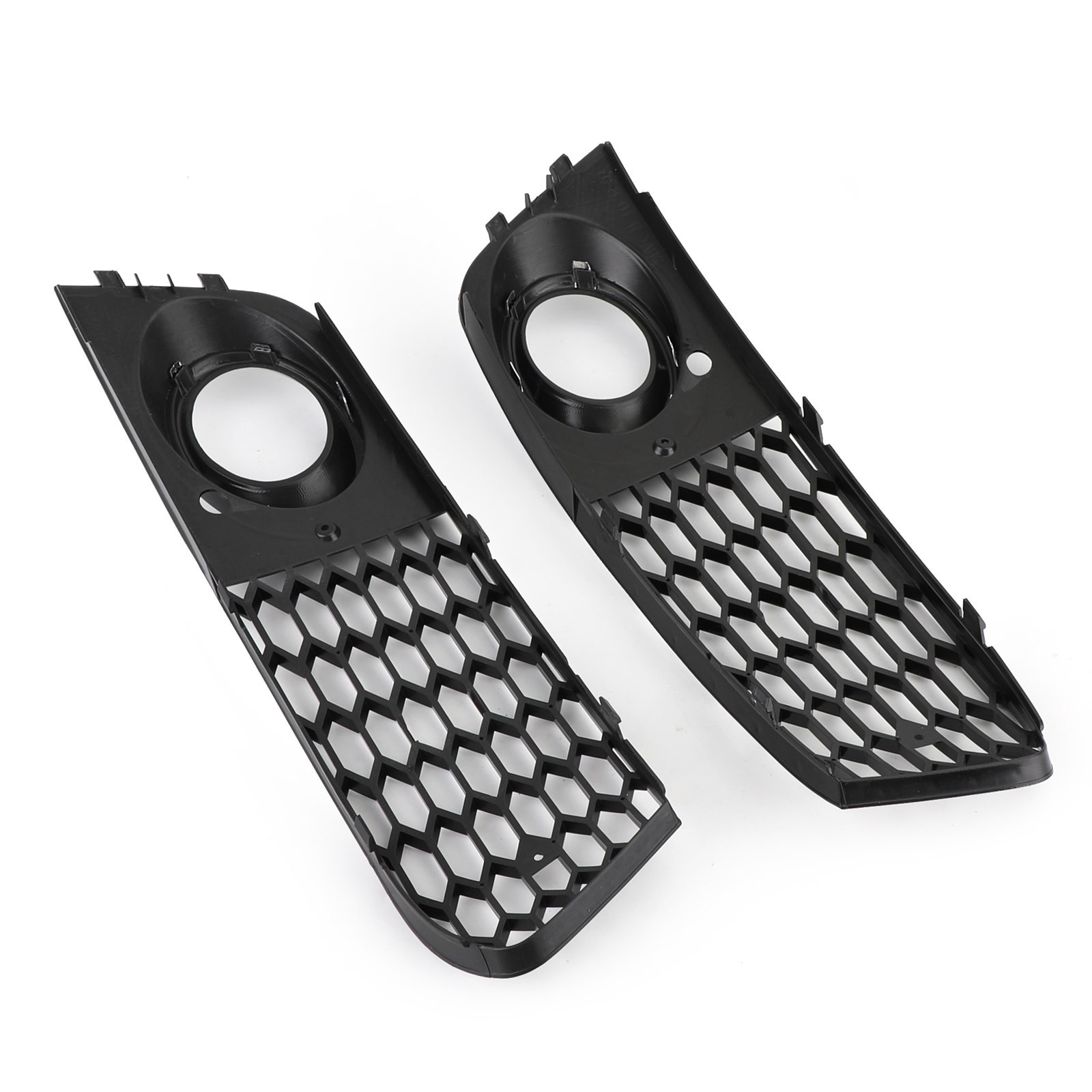 Pair Honeycomb Mesh Fog Light Open Vent Grill Intake Fit Audi A4 B8 2009-2012 #8