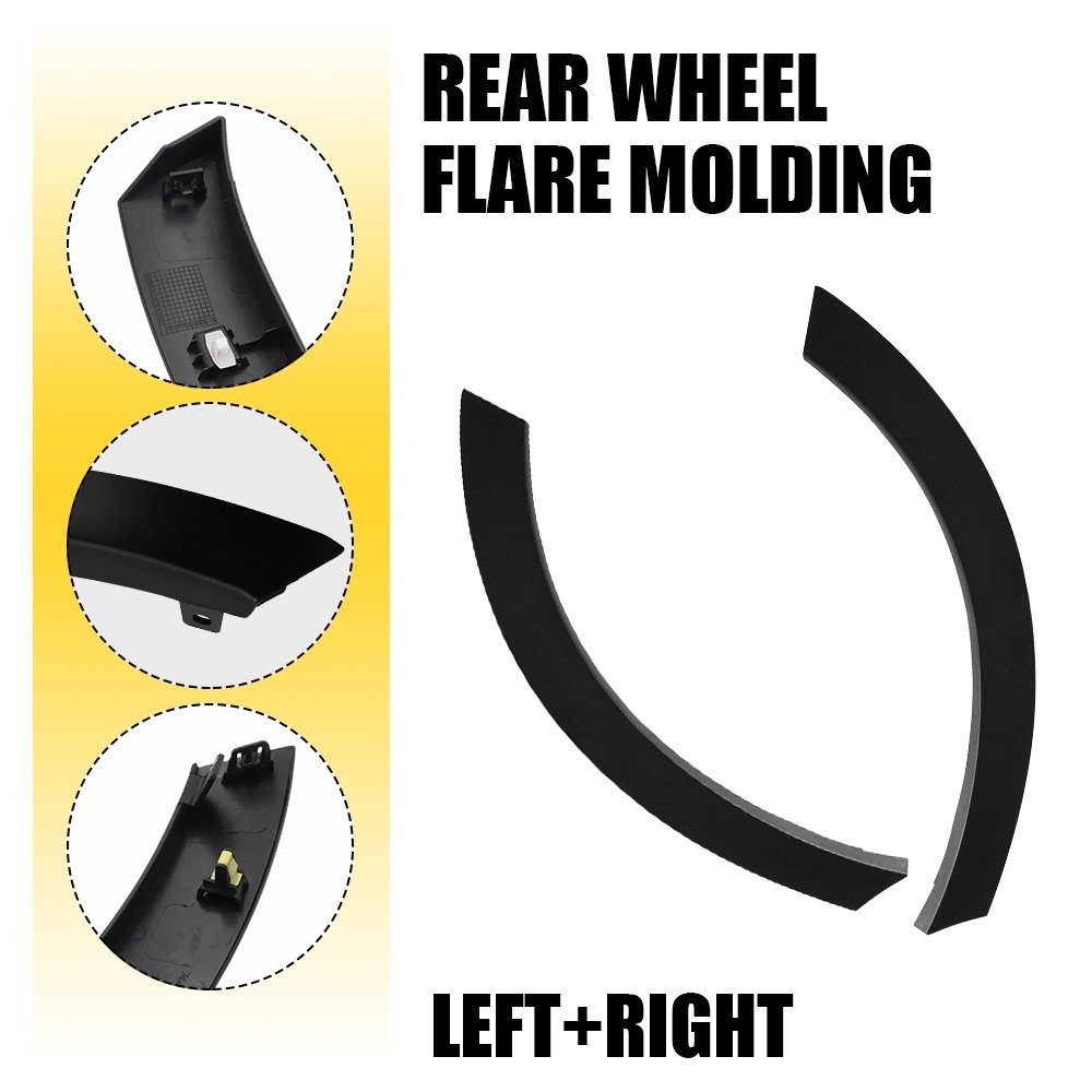 2PCS Left & Right Side Rear Wheel Flare Molding Trim For Honda CRV 2017-2022 J