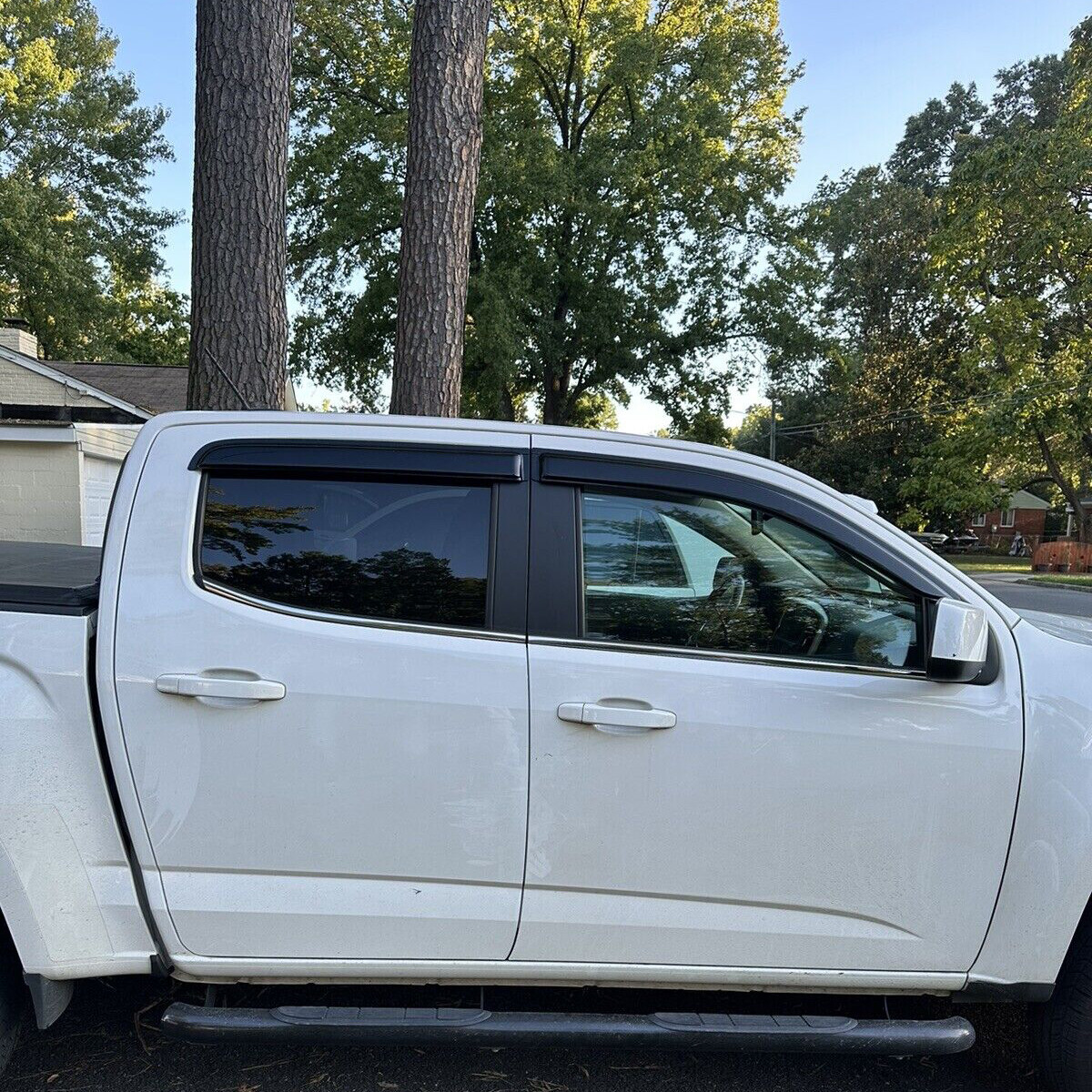 Tape-on Mount Window Vent Visor Rain Guard fits 2015-2022 GMC Canyon Crew Cab