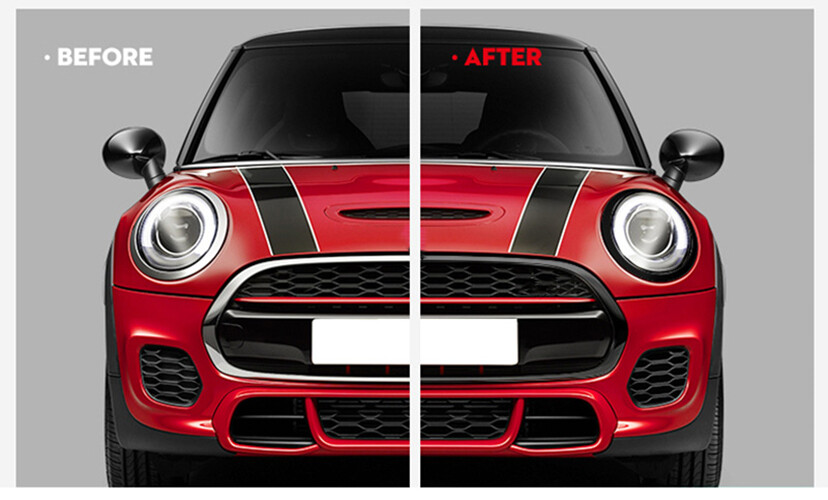 Headlight decoration ring left + right for Mini Cooper F55 F56 F57 2014-2021 black