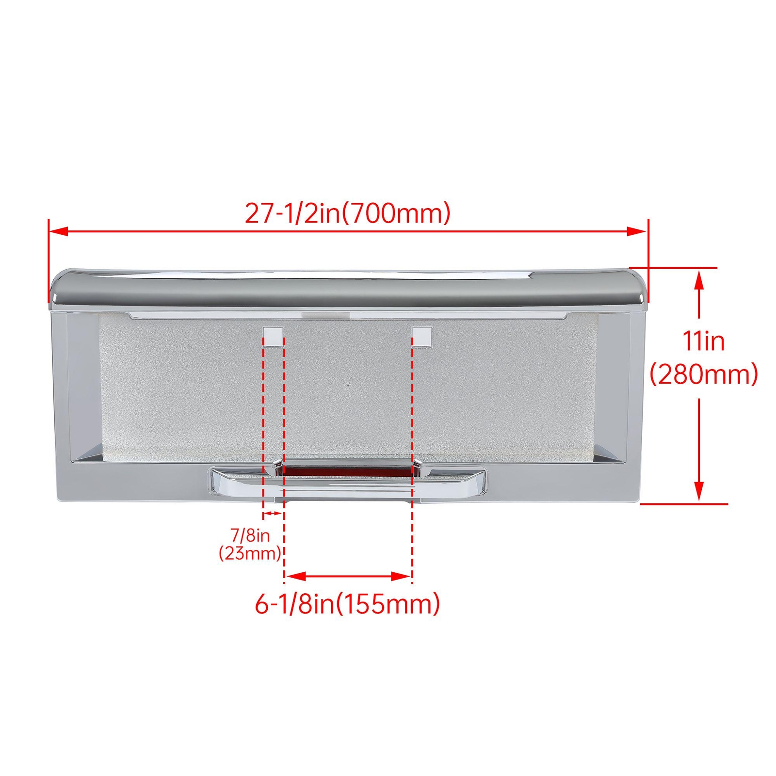 Rear License Plate Cap Trim Cover Frame W/ Handle For HUMMER H2 SUV 2003-2005