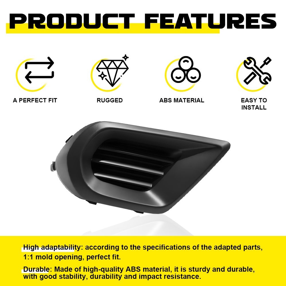 Bumper Insert Fog Light Hole Cover Front RH Right for Subaru 2014-2016 Forester