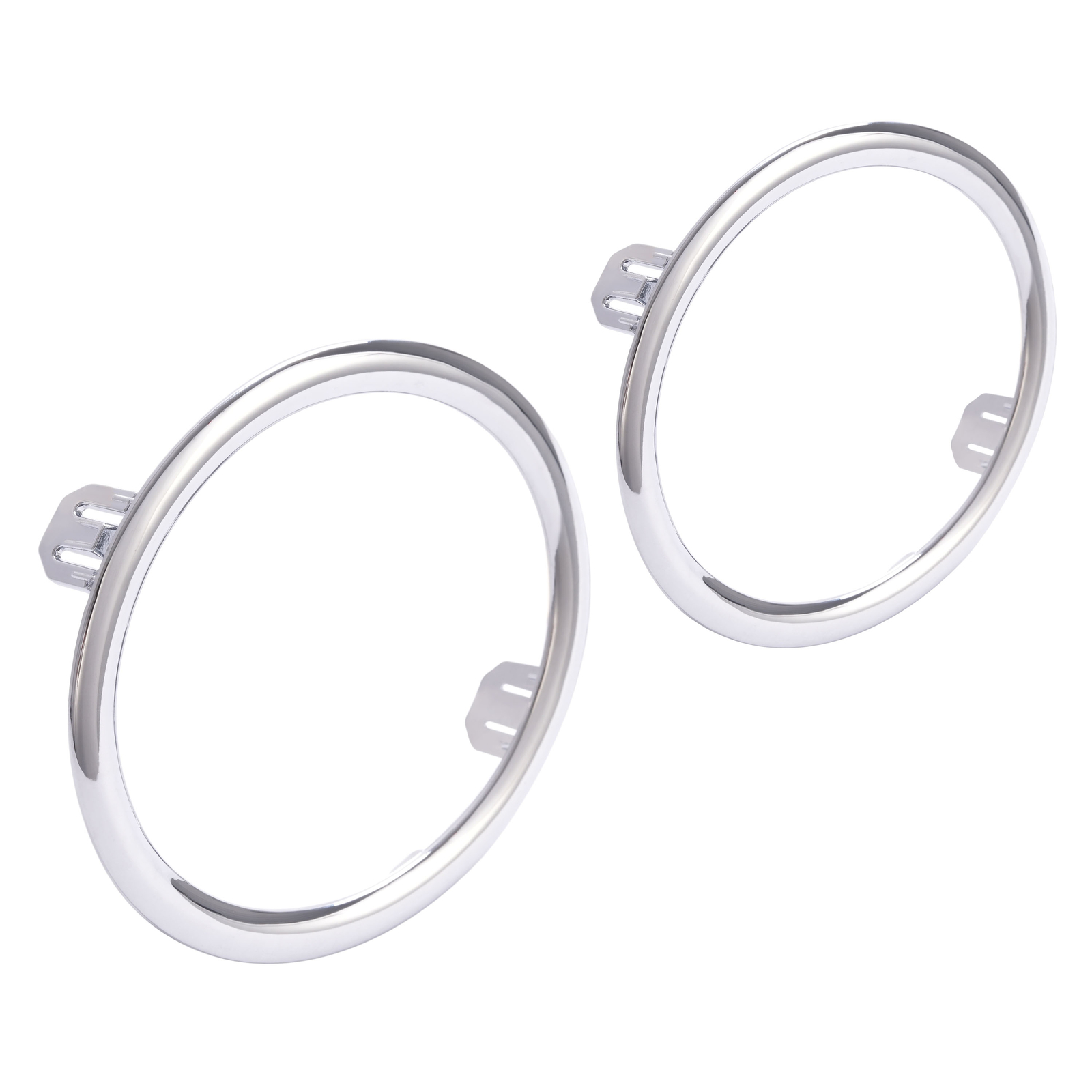 Left Right Fog Light Cover Bezel w/Chrome Ring Trim For Honda Pilot 2012-2015