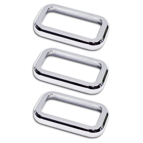 HPC H2 Hummer Smooth Billet Chrome Upper Marker Light Covers (Without Cage)