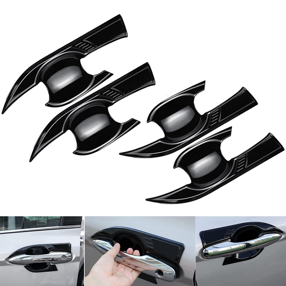Glossy Black Side Door Handle Bowl Trim Overlay Kits For Toyota Camry 2018-2025