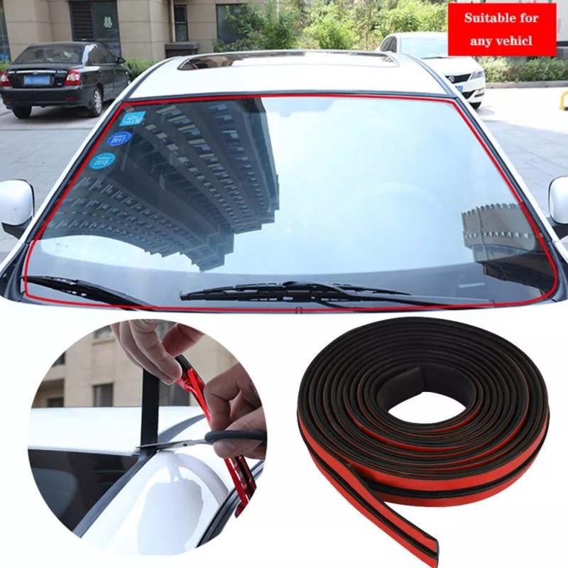 16.4Ft Car Roof Windshield Trim Edge Molding Protector Rubber Seal Strip T Shape