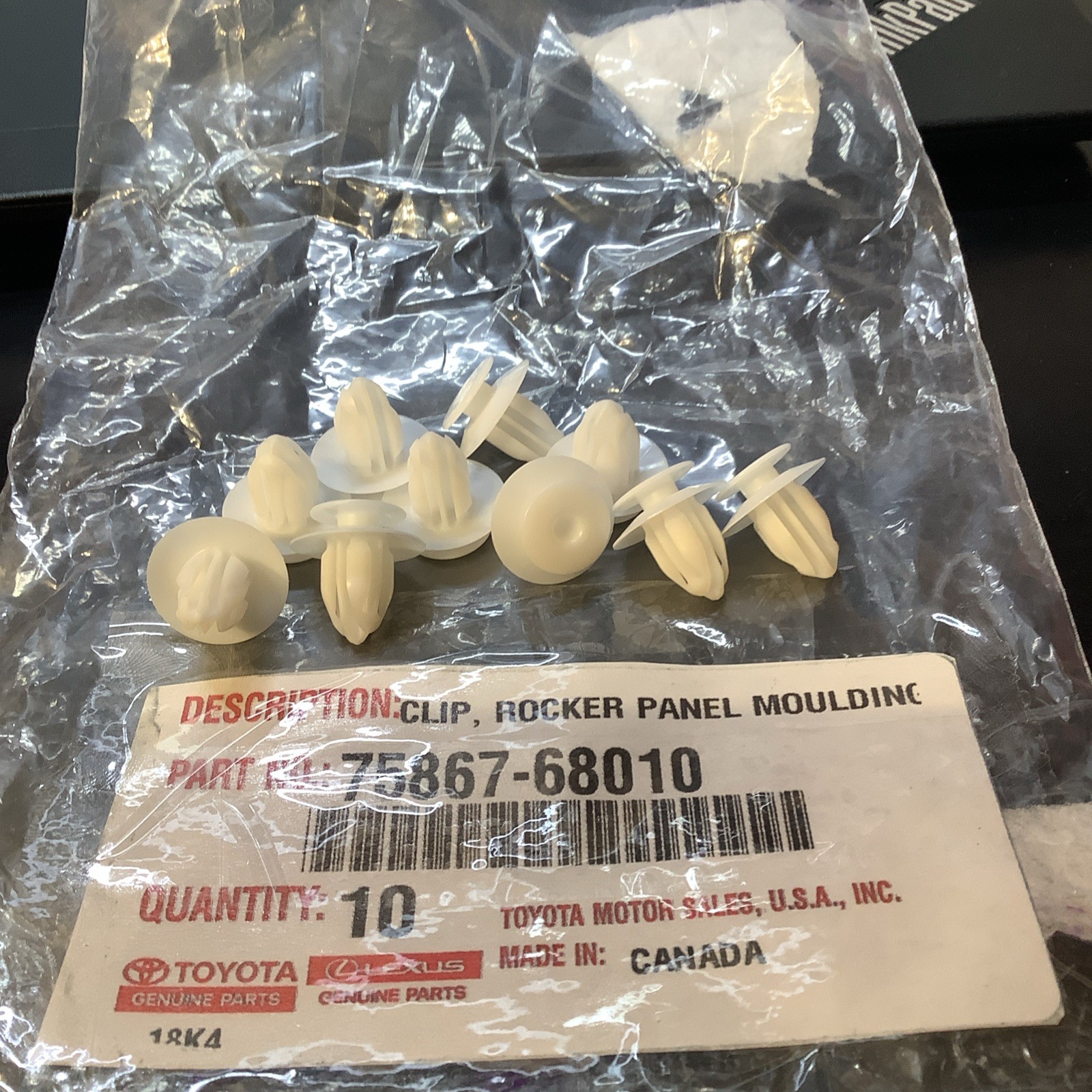 2012-2025 Toyota Genuine OEM MULTI USE CLIP 75867-68010 (10 pack)