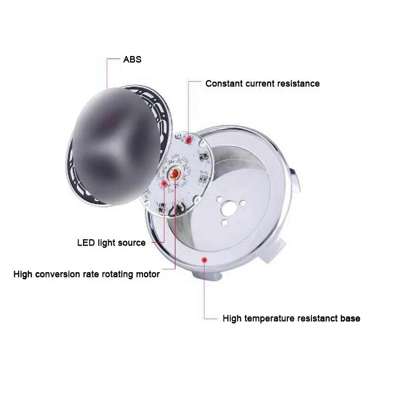4PCS 58mm white Self-Powered Floating LED Wheel Hub Light Center Caps for Kia