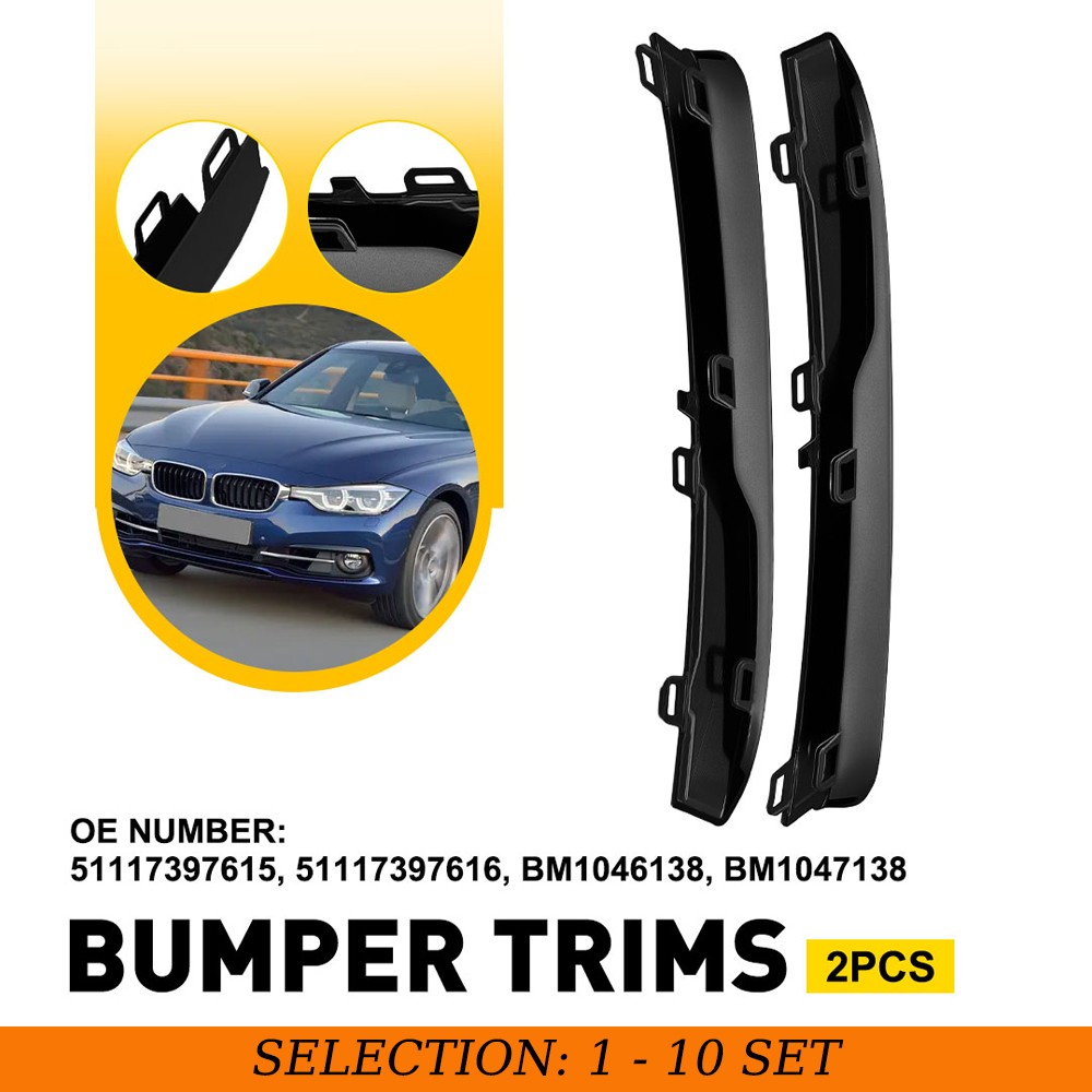 2-20X Front Left&Right Bumper Grill Lower Molding Fit BMW 320i 328d Base 2016-18