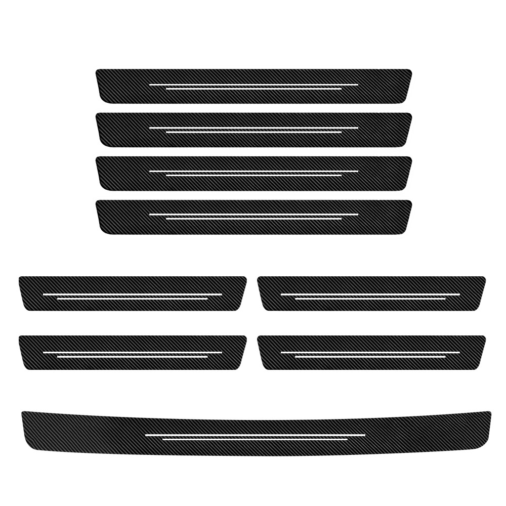 For Honda 9PCS Door Sill Protector 2.8in Wide Custom Fit Anti-Scratch Guards Kit