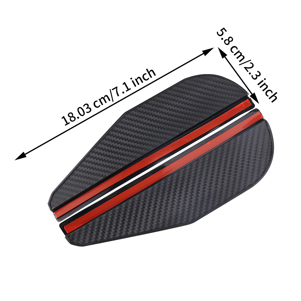 2PCS Carbon Fiber Car Rear View Side Mirror Rain Board Sun Visor Eyebrow Guard